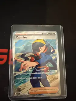 Carmine 204/167 Pokemon TCG Ultra Rare Twilight Masquerade Full Art Trainer Holo - Image 1