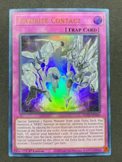 YuGiOh Favorite Contact Ultra Rare POTE-EN069 1st Edition - VLP - Image 1