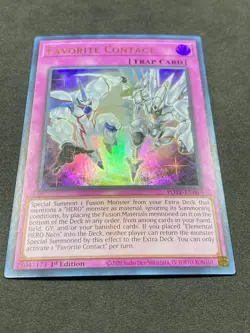 YuGiOh Favorite Contact Ultra Rare POTE-EN069 1st Edition - VLP - Image 2