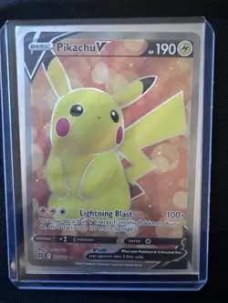 Pokemon Pikachu v Full Art Holo Ultra Rare Card 157/172 Brilliant Stars - Image 1