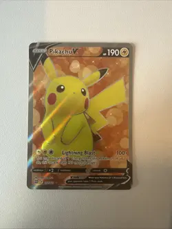 Pokemon TCG Brilliant Stars Pikachu v Full Art Card 157/172 SWSH - Image 1