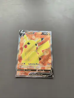 Pokemon TCG Holo Pikachu v Full Art Brilliant Stars Card 157/172 - Image 1