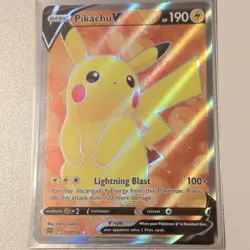 Pokemon Pikachu V 157/172 SWSH09 Brilliant Stars Ultra Rare Full Art Holo 190 HP - Image 1