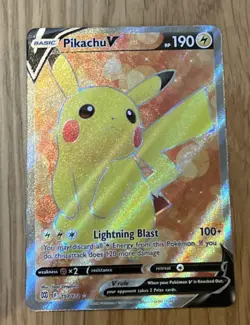Pokemon TCG Brilliant Stars Pikachu v Ultra Rare Card 157/172 Mint Condition - Image 2