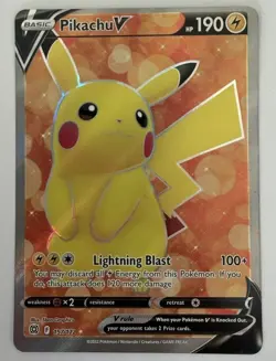 Pokemon TCG Pikachu V Full Art 157/172 Brilliant Stars - Image 1