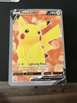 The Pokemon Company Pikachu V 157/172 Brilliant Stars Ultra Rare Full Art Holo - Image 1