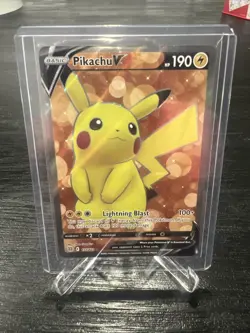 Pokemon TCG Pikachu V Full Art 157/172 Brilliant Stars Holo Ultra Rare - Image 1