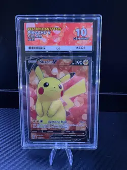 Pokemon TCG Pikachu V 157/172 Brilliant Stars ACE 10 GEM MINT – Ultra Rare - Image 1