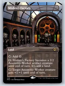 Mishra's Factory (Borderless, regular) 326 Rare Modern Horizons 2 MTG LP - Image 1