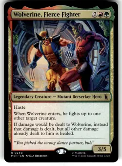 Wolverine, Fierce Fighter 240 Rare Marvel Super Heroes Magic: The Gathering NM - Image 1