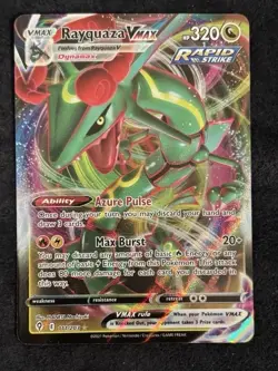 Pokemon TCG Rayquaza VMAX Evolving Skies Holo Ultra Rare Card 111/203 NM - Image 1
