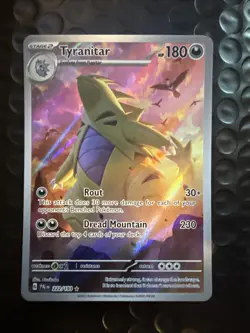 Pokemon TCG Tyranitar Scarlet & Violet Paldea Evolved Holo Card 222/193 - Image 1