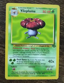 Pokemon Jungle Unlimited Vileplume 31/64 Non Holo LP - Image 1