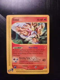 Entei 010/147 Aquapolis Regular. Pokemon TCG Card - Image 1