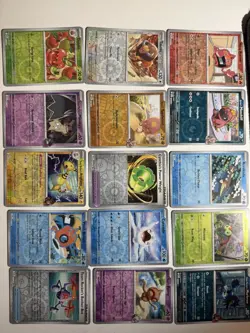 100+ EN Pokemon Cards Lot 15 Reverse Holo M/NM All Destined Rivals No Rares - Image 2