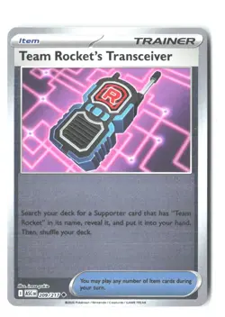 TEAM ROCKET'S TRANSCEIVER 209/217 Uncommon Ascended Heroes Reverse Holo NM - Image 2