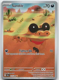 Sandile 135/086 Holo Illustration Rare Black Bolt Pokemon Holo Near Mint - Image 1