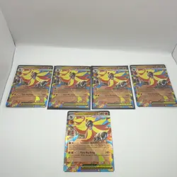 Pokemon TCG Mega Pyroar EX 119/108 BREAKthrough Full Art Holo Lot 5 EN - Image 1