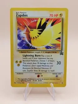 Zapdos Pokemon Black Star Promo #23 WOTC 1999-2000 Aoki Error - Image 1