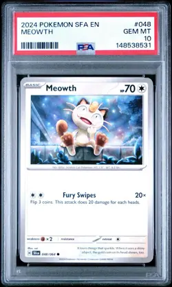 Meowth (048/064) Common SFA SV: Shrouded Fable Pokemon TCG PSA 10 Gem Mint - Image 1