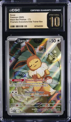 2025 POKEMON PRISMATIC EVOLUTIONS ELITE TRAINER BOX #173 EEVEE CGC 10 PRISTINE - Image 1