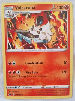 Pokemon Cards: Volcarona 24/198 Rare Regular | S&S: Chilling Reign - Pokemon TCG - Image 1