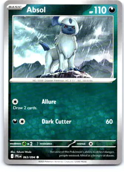 Absol 063/094 Common Phantasmal Flames Pokemon Near Mint - Image 1