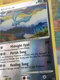 SHIPS SAME DAY Pokemon Card MP Altaria LV.48 Rev Holo 18/127 Normal Type Rare - Image 3