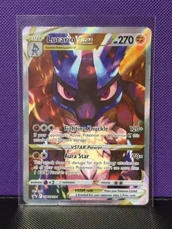 Pokemon TCG Lucario VSTAR SWSH291 Black Star Promo SWSH Crown Zenith ETB Promo - Image 1