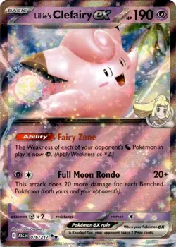 Lillie's Clefairy ex 076/217 Double Rare Ascended Heroes Pokemon Near Mint - Image 1
