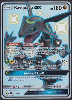 Pokemon Rayquaza GX 177a/168 Full Art Hidden Fates - Image 1