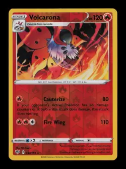 REVERSE HOLO VOLCARONA RARE 030/189 NM POKEMON - Image 1