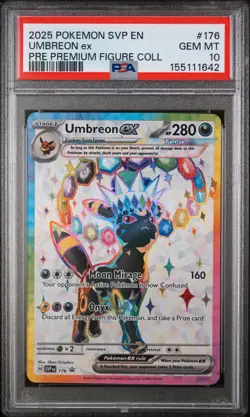 Umbreon Ex Pre Premium Figure Coll Pokemon Svp En-Sv Black Star Promo 176 NM PSA - Image 1