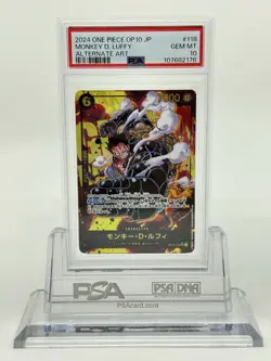 PSA 10 One Piece Card Game Japanese Monkey D. Luffy OP10-118 3CARD SET BULK - Image 4
