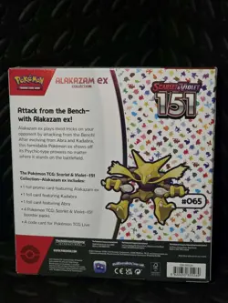 Pokemon TCG: Scarlet & Violet 151 Alakazam ex Collection Box - Sealed - Image 2