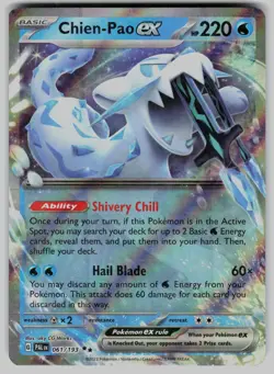 Chien-Pao ex 061/193 Double Rare Paldea Evolved Pokemon Near Mint - Image 1