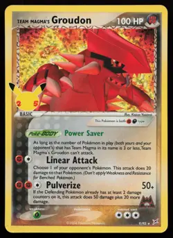 Team Magma's Groudon 9/95 Celebrations: Classic Collection Pokemon Card - Image 1