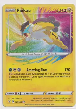 Raikou 050/185 Amazing Rare Vivid Voltage Pokemon Holo Near Mint - Image 1
