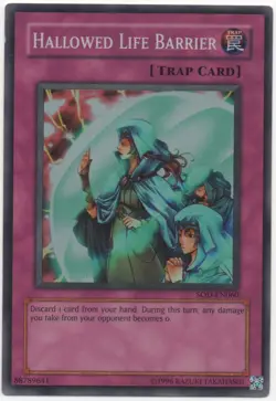 Hallowed Life Barrier Super Rare SOD-EN60 Light Play Yu-Gi-Oh - Image 2