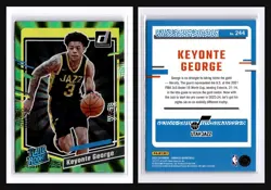 2023-24 Donruss Keyonte George Rated Rookie Green Laser #244 Jazz RC - Image 3