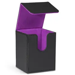 Pu Leather Card Deck Box Holds 100+ Sleeved Cards Magnetic Closure for Tcg/mtg - Image 2