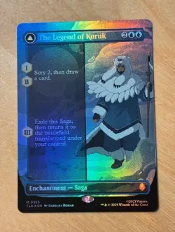 MTG Magic Gathering The Legend of Kuruk Borderless Foil Avatar NM - Image 1