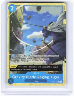 2024 One Piece—Gravity Blade Raging Tiger (Alt Art) #OP06-058 (PRB-02)—Rare Foil - Image 1