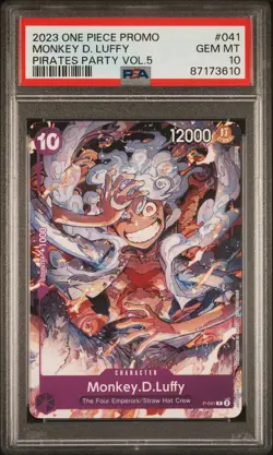 Monkey D. Luffy Pirates Party Vol.5 One Piece Promos 041 NM PSA 10 - Image 1