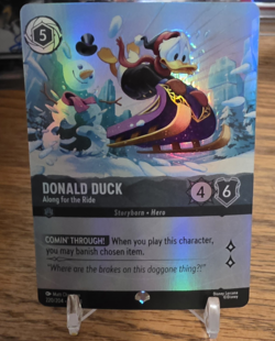 Ravensburger Lorcana Donald Duck-Along for the Ride 220/204 Rare Foil EN - Image 1