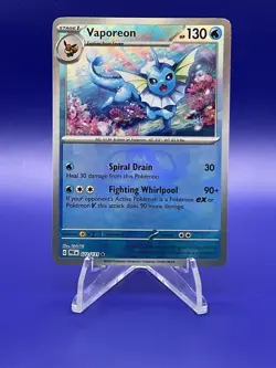 Vaporeon 022/131 (Master Ball Pattern) Prismatic Evolutions Pokemon TCG - NM - Image 1