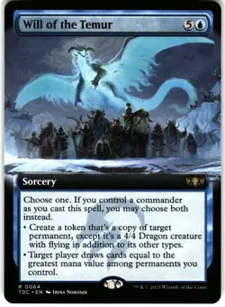Commander: Tarkir: Dragonstorm #64 Will of the Temur (Extended Art) - Image 1