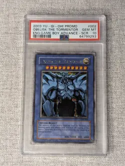 Yu-Gi-Oh! Obelisk the Tormentor GBI-002 (Secret Rare) 2003 GBA Promo - PSA 10 - Image 1