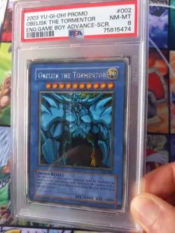 PSA 8 YuGiOh! Obelisk The Tormentor GBI-002 Secret Prismatic Rare Promo 2003 - Image 2