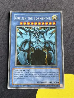 Yu-Gi-Oh! OCG Obelisk the Tormentor Egyptian God Card GBI-002 SECRET RARE - Image 1